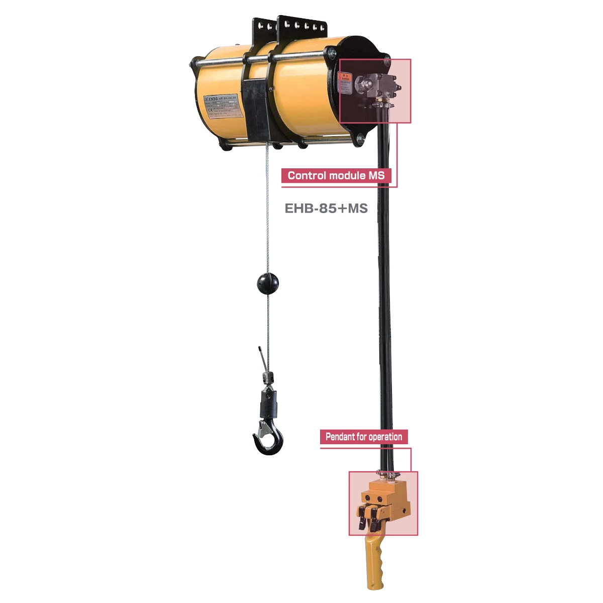 ENDO ATEX pneumatinis balansyras EHB (MS modulis), 0–270 kg