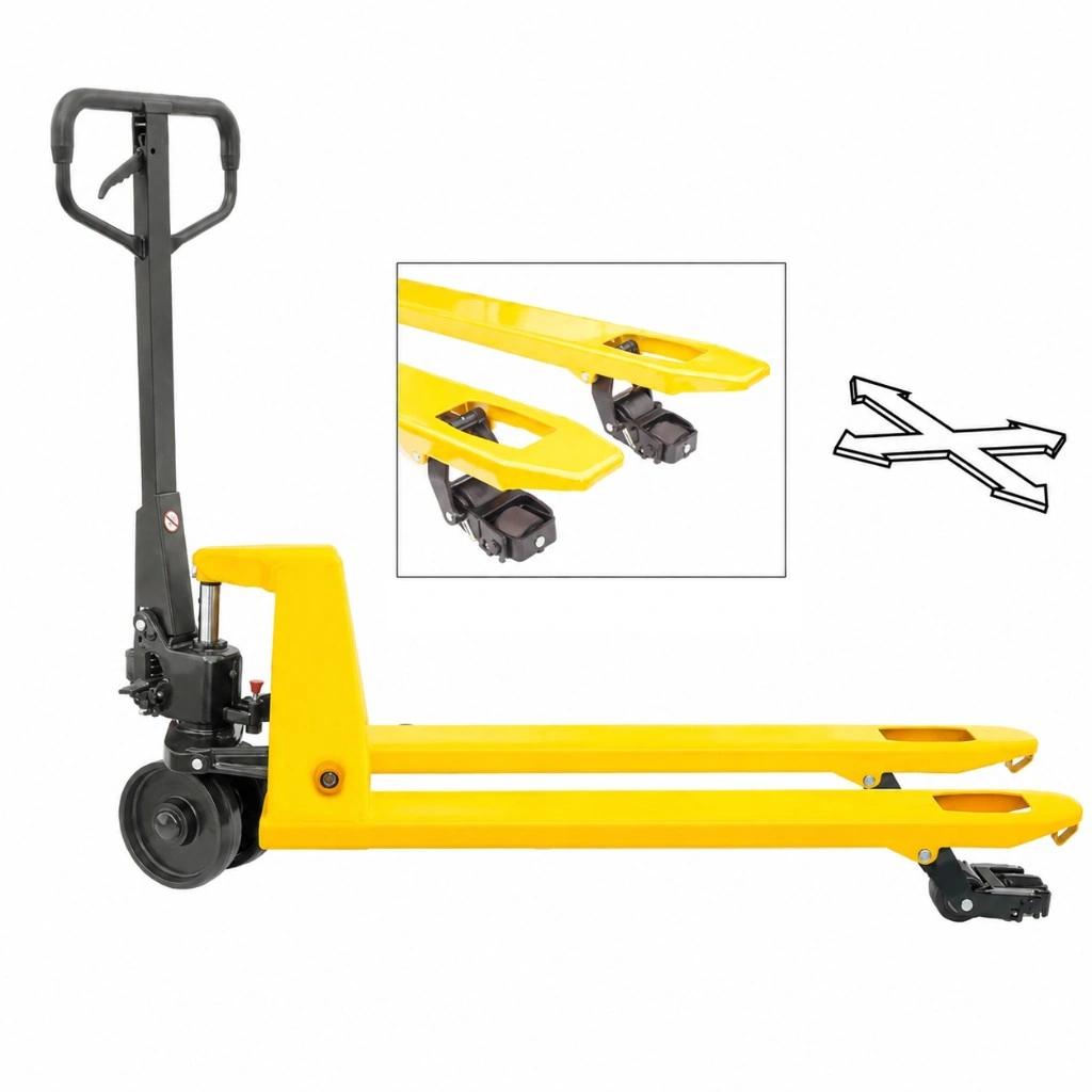 Keturių krypčių rankinis palečių vežimėlis (RPV2500CS), 2500 kg