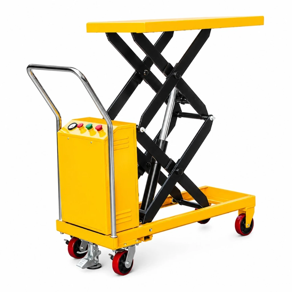 Pusiau elektrinis mobilus dvigubų žirklių kėlimo stalas (PMPS350D), 350 kg, 1320 mm