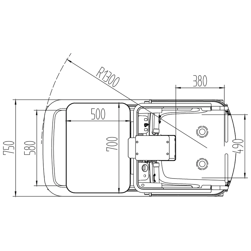 Mini užsakymų rinktuvas MKV, kėlimo aukštis 4225 mm