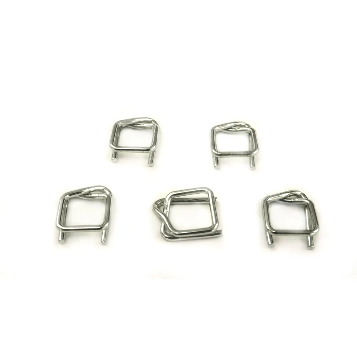 Cinkuotos sagtys poliesterio pakavimo juostai (BUCKLES-16G), 16 mm