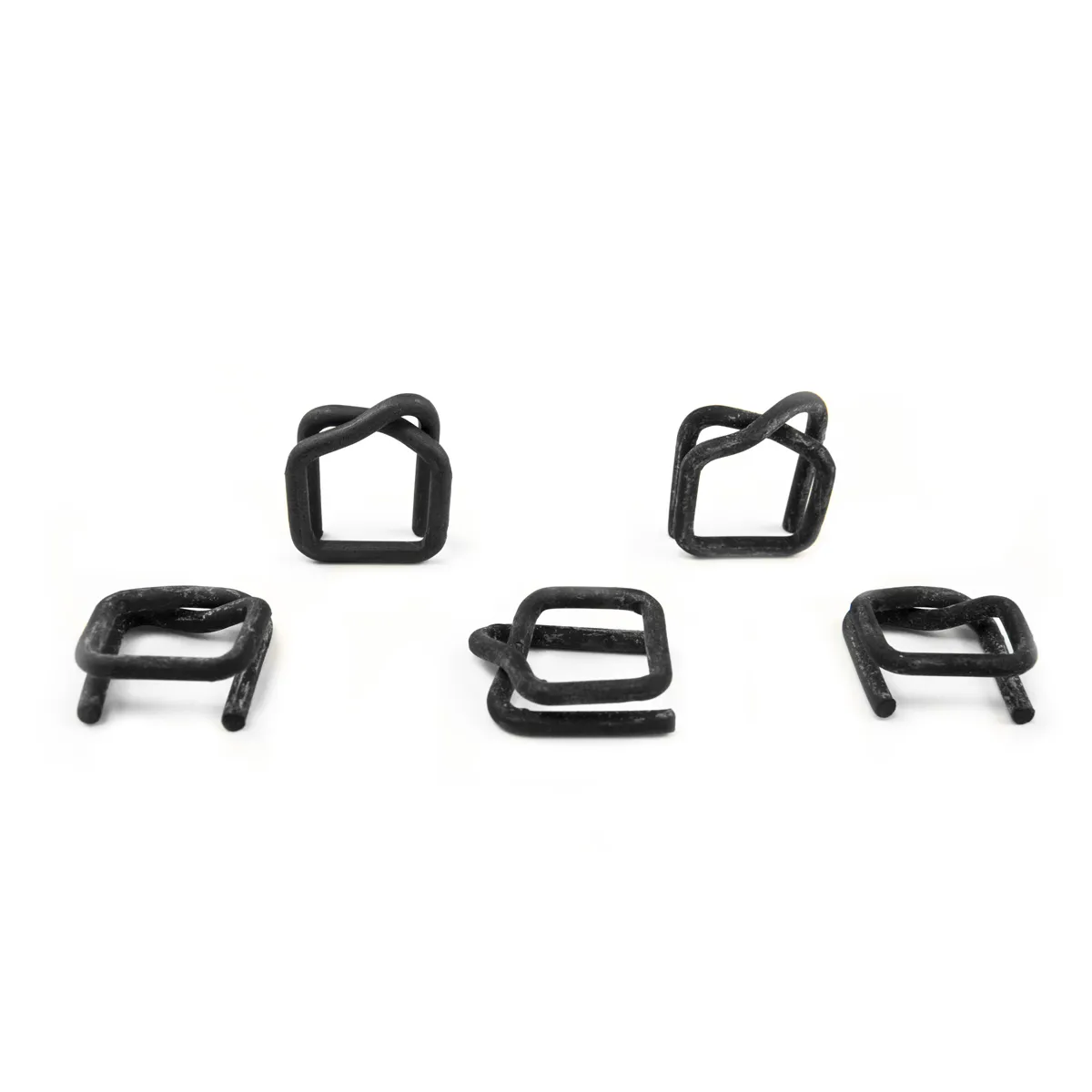 Fosfatuotos sagtys poliesterio pakavimo juostai (BUCKLES-19F), 19 mm