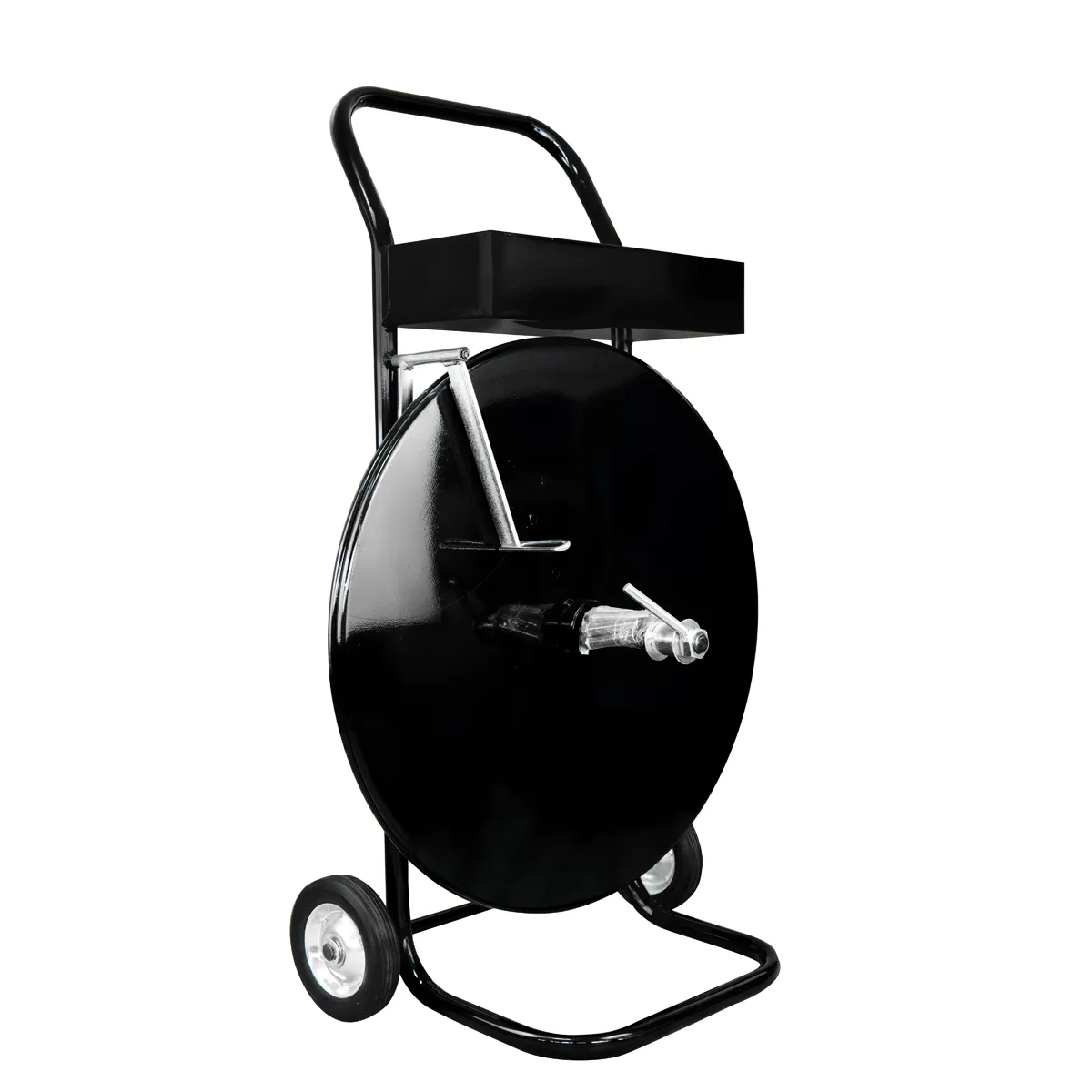 PET / PP / kompozitinių pakavimo juostų išvyniojimo stovas (COIL-DISPENSER-30)