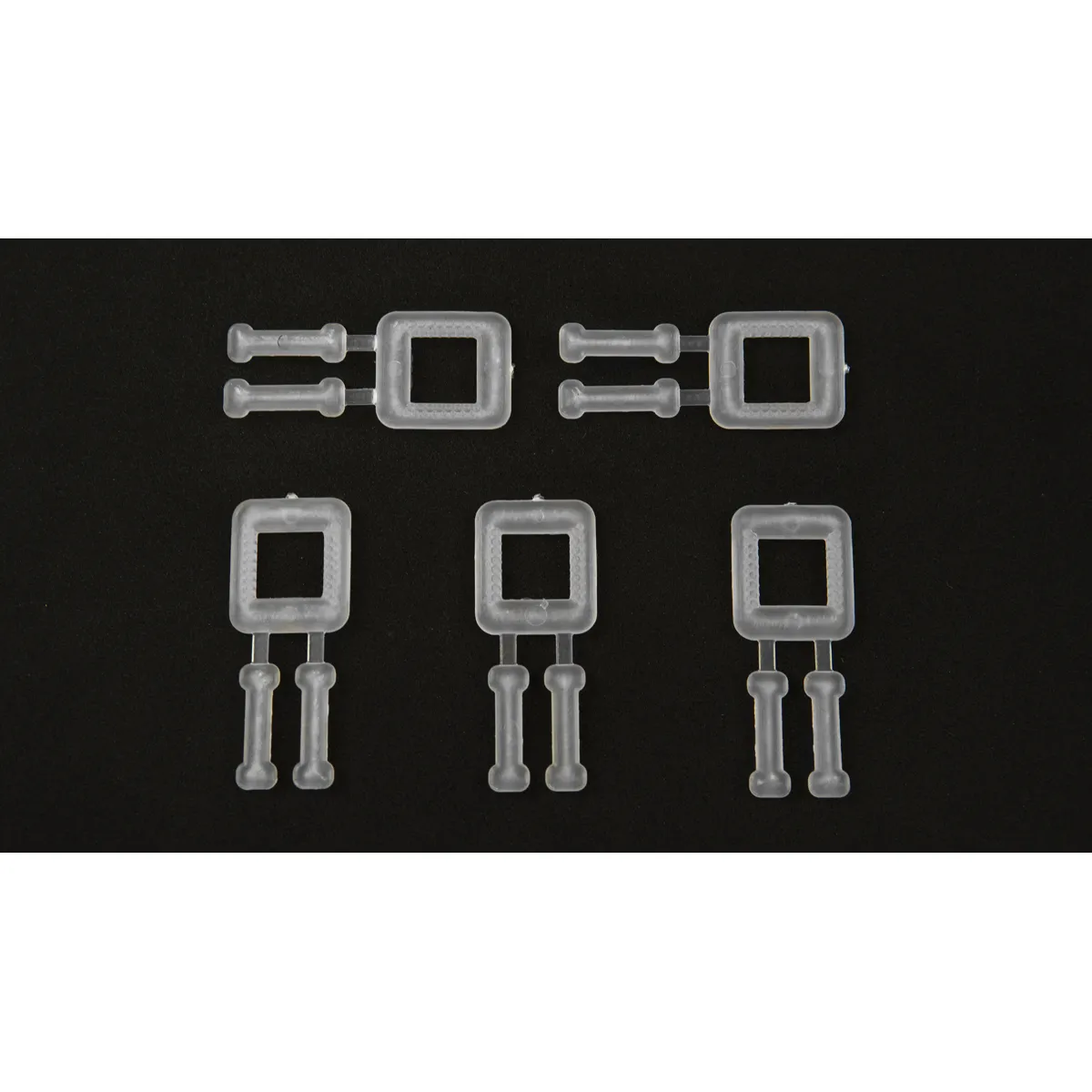 Baltos 12 mm PP pakavimo juostos sagtys BUCKLES-5P