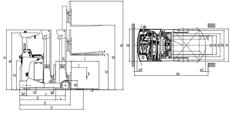2000 kg keliamosios galios rietuvų krautuvas REV20D – 4 vaizdas