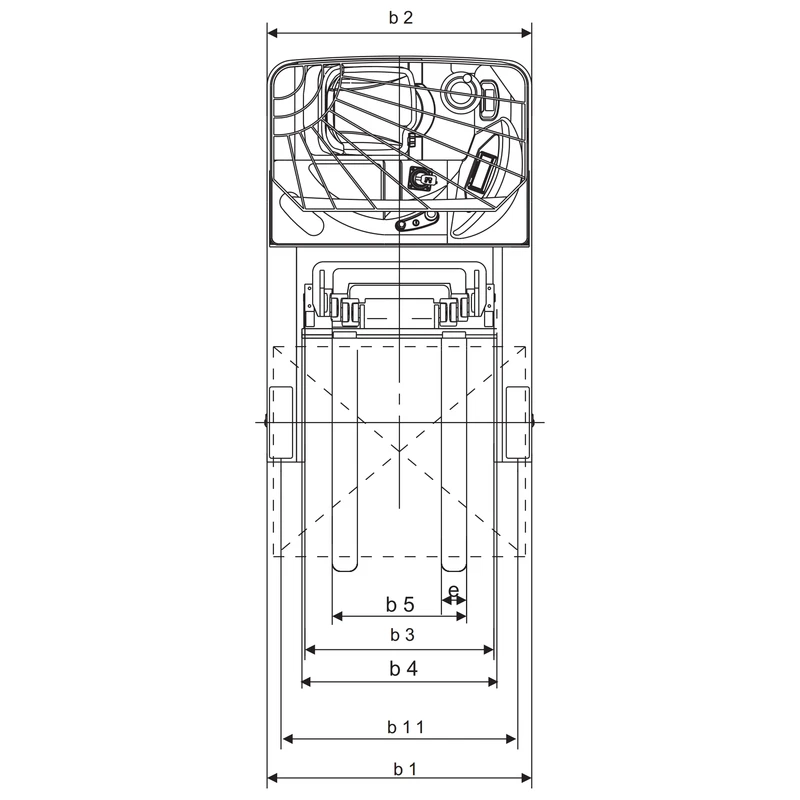 Elektrinis rietuvų krautuvas REV15, 1500 kg, 3000–7000 mm – 4 vaizdas