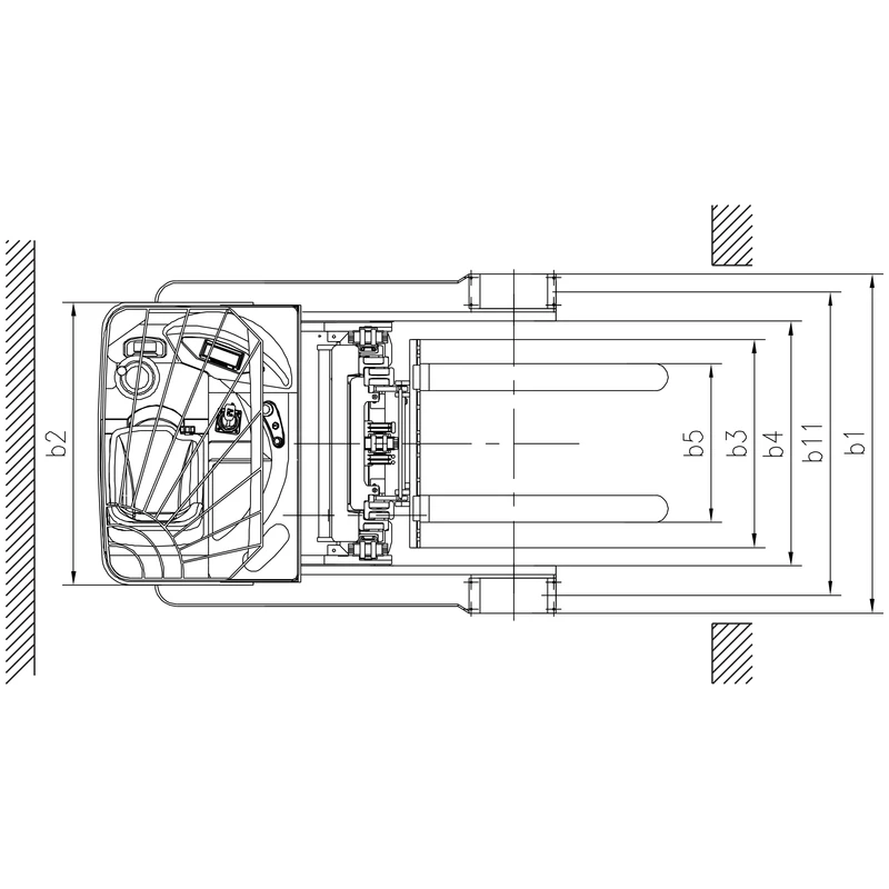 Elektrinis rietuvų krautuvas REV20, 2000 kg, 3000–7400 mm – 3 vaizdas