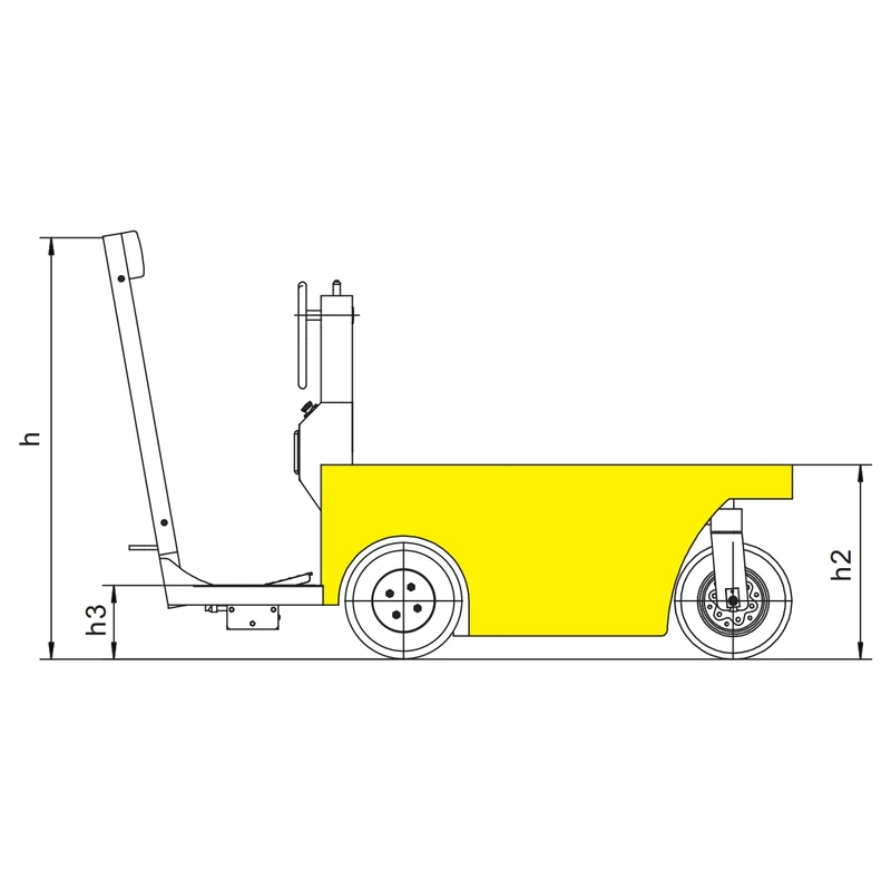 Elektrinis sandėlio vilkikas EKV25, 2200 kg – 3 nuotrauka